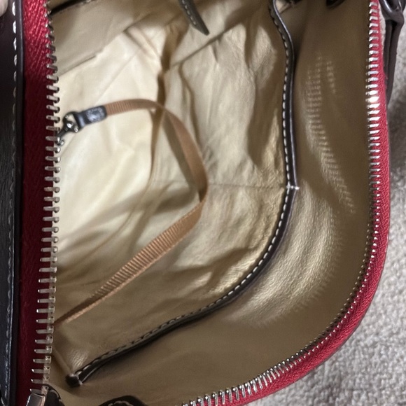 GUC Dooney & Bourke Expresso Florentine Leather Top Zip Crossbody - Picture 5 of 8